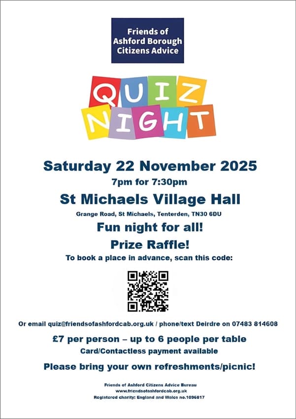 Friends of Ashford Borough Citizens Advice Quiz Night