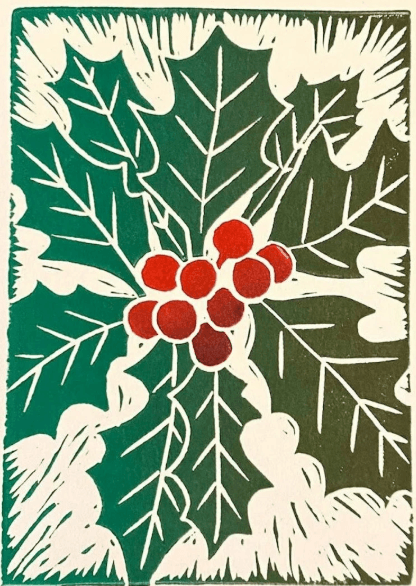 CHRISTMAS CRAFTS: Linocut Christmas Cards